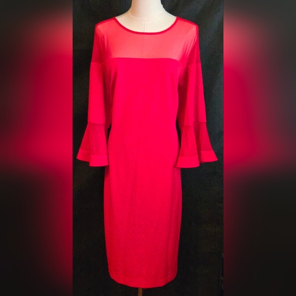 Lane Bryant Dresses & Skirts - Lane Bryant Elegant Red Shift Dress